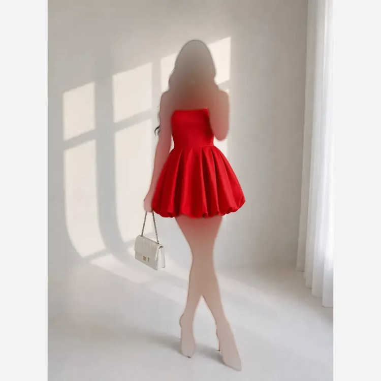 لباس مجلسی تافته کاپ دار مدل ایپک رنگ مشکی قرمز کرم سفید سایز 36 تا 42