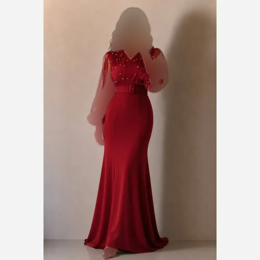 ستاره زنانه جنس کرپ کش و تور قد 160 با کمربند
