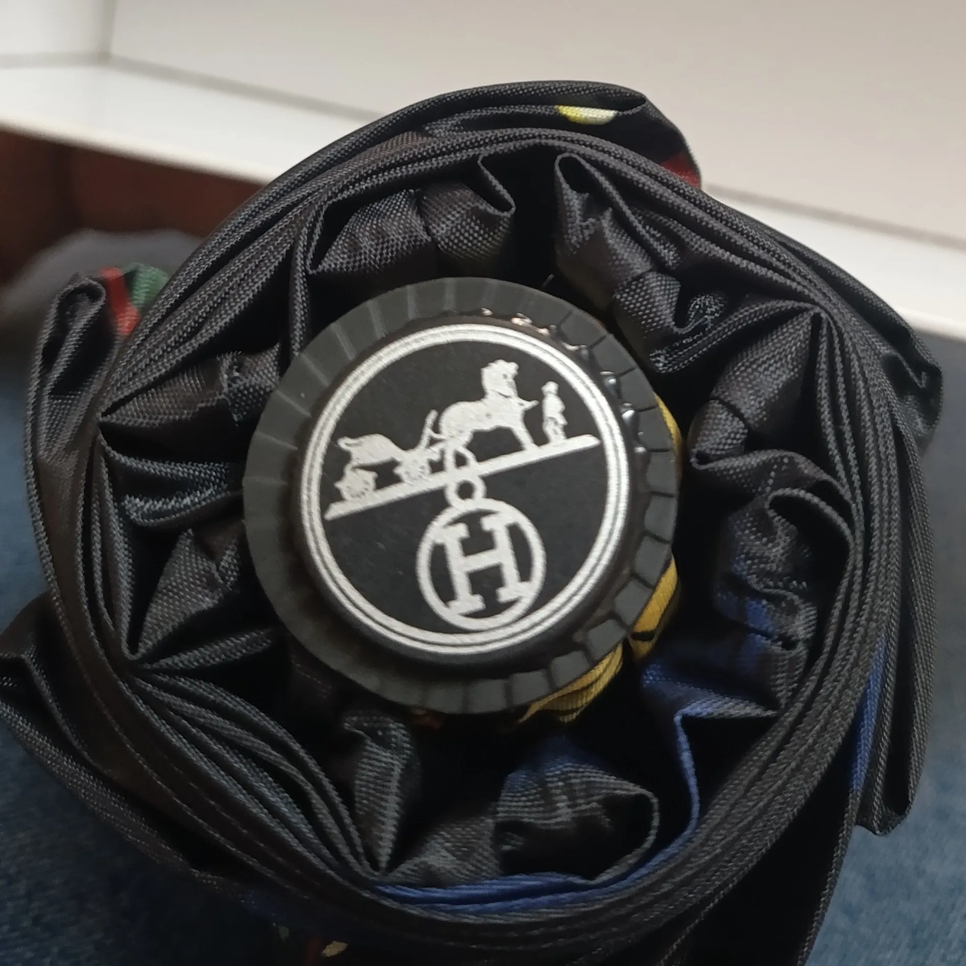 چتر اتوماتیک لوکس برند هرمس ضدباد پارچه نانو
